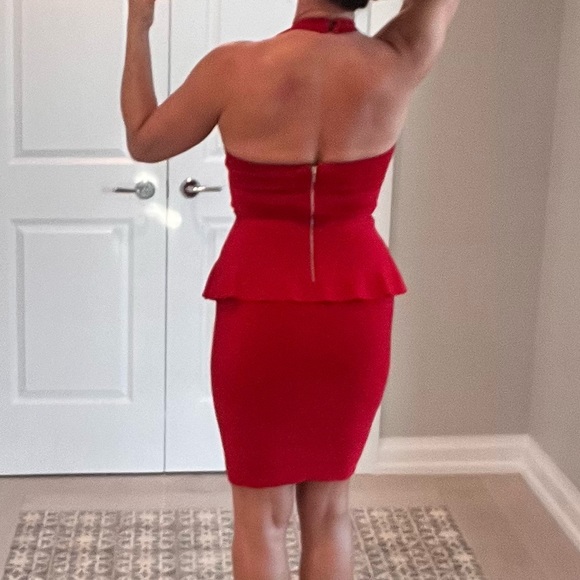 Bebe red bandage peplum dress, size small - Picture 4 of 8
